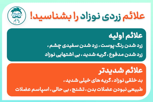 علائم زردی نوزاد
