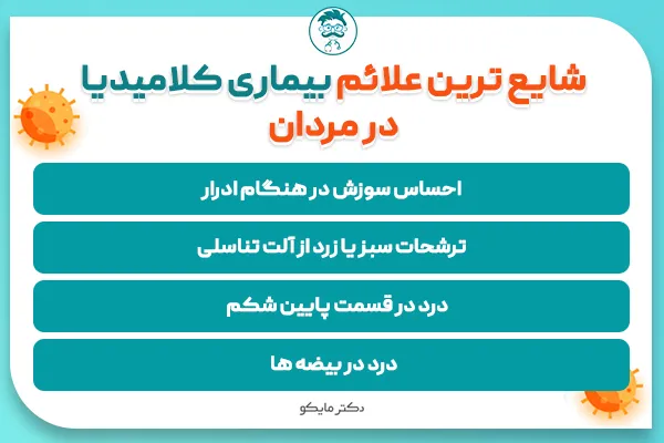 شایع ترین علائم بیماری کلامیدیا