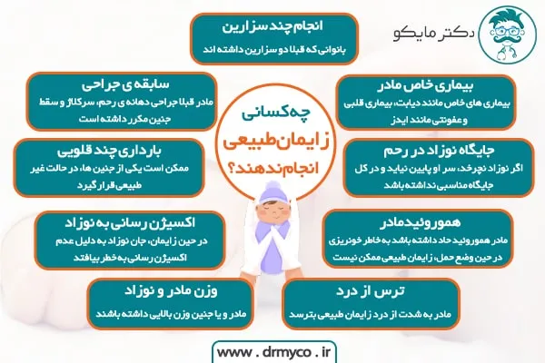 چه کسانی نباید زایمان طبیعی انجام دهند؟
