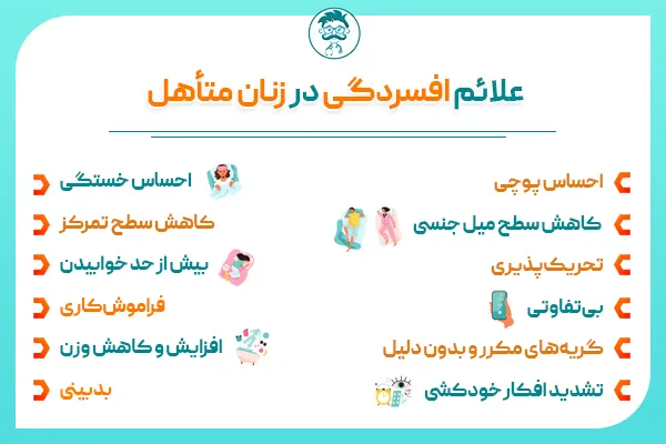 علائم افسردگی در زنان متأهل