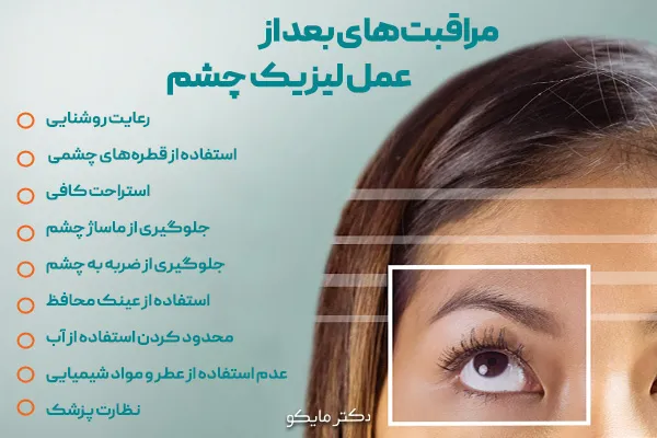 مراقبت‌های بعد از عمل لیزیک چشم