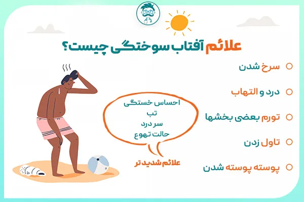 علائم آفتاب سوختگی