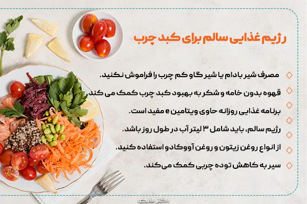 رژیم غذایی سالم برای کبد چرب