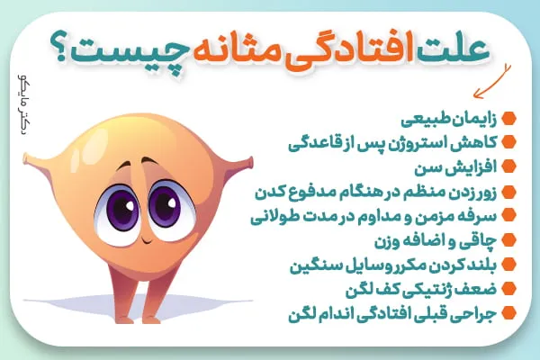 علت افتادگی مثانه در زنان