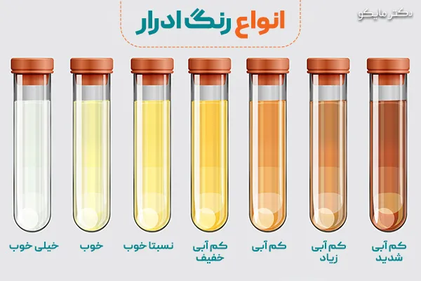 انواع رنگ ادرار 