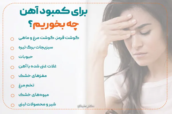برای کمبود آهن چه بخوریم؟