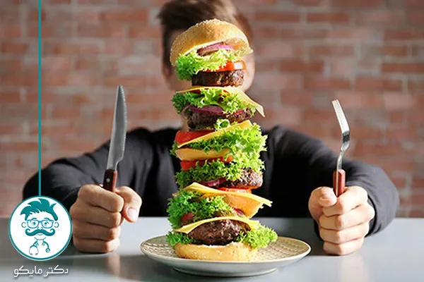 پرخوری وسط رژیم