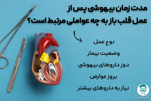 مدت زمان بیهوشی بعد از عمل قلب باز