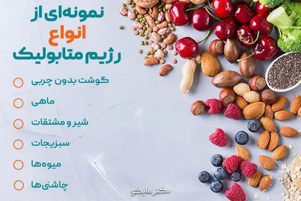 نمونه‌ای از انواع رژیم متابولیک