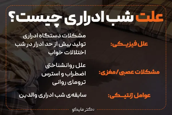 علت شب ادراری چیست؟