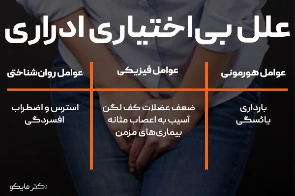 علت بی ‌اختیاری ادراری