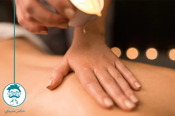 نحوه‌‎ی ماساژ شمع داغ