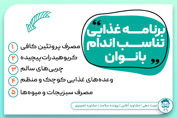 برنامه غذایی برای تناسب اندام بانوان