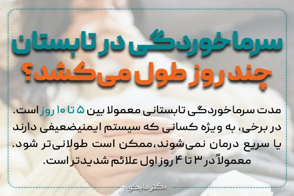 سرماخوردگی در تابستان چند روز طول می‌کشد؟
