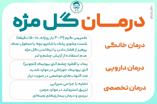 درمان گل مژه چیست؟